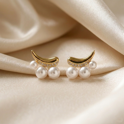 Pearl Crescent Studs