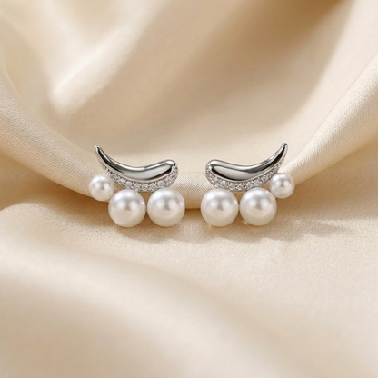 Pearl Crescent Studs